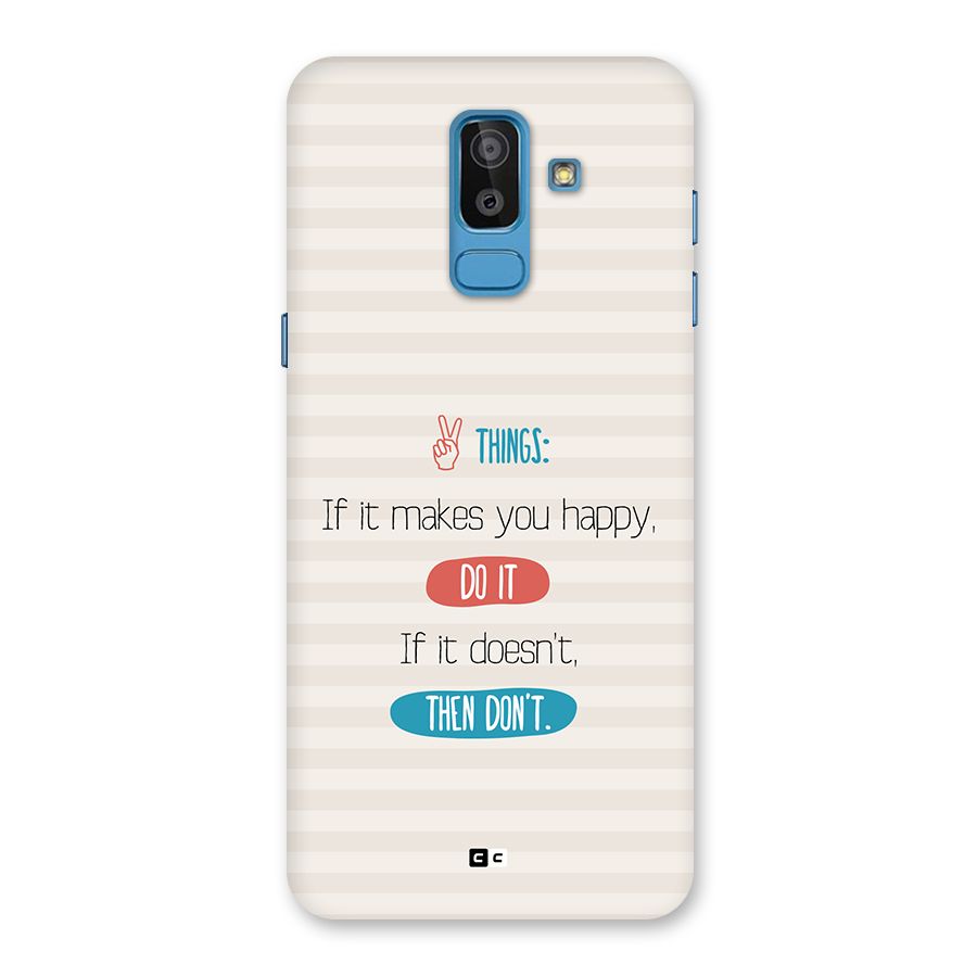 Think Then Back Case for Galaxy J8