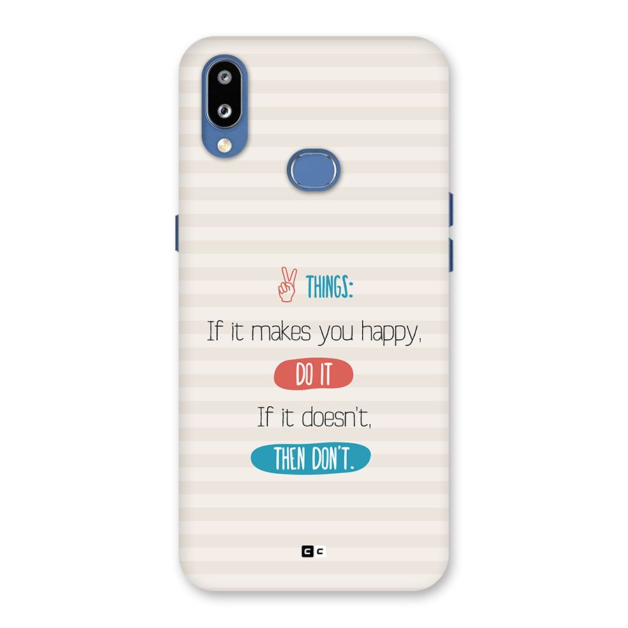 Think Then Back Case for Galaxy M01s