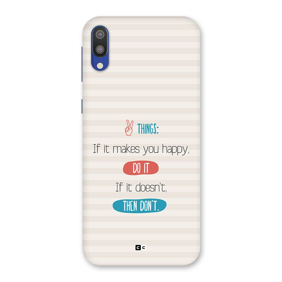 Think Then Back Case for Galaxy M10