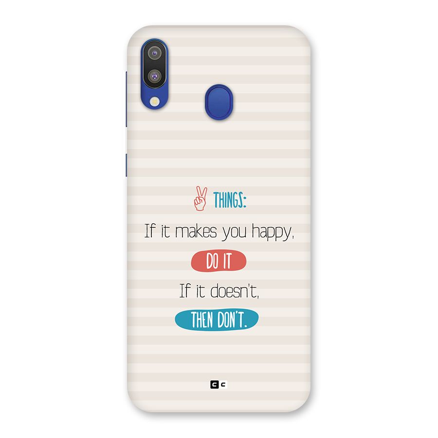 Think Then Back Case for Galaxy M20