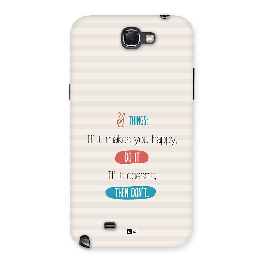 Think Then Back Case for Galaxy Note 2