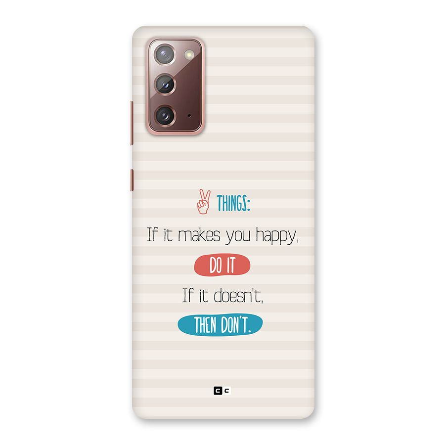 Think Then Back Case for Galaxy Note 20