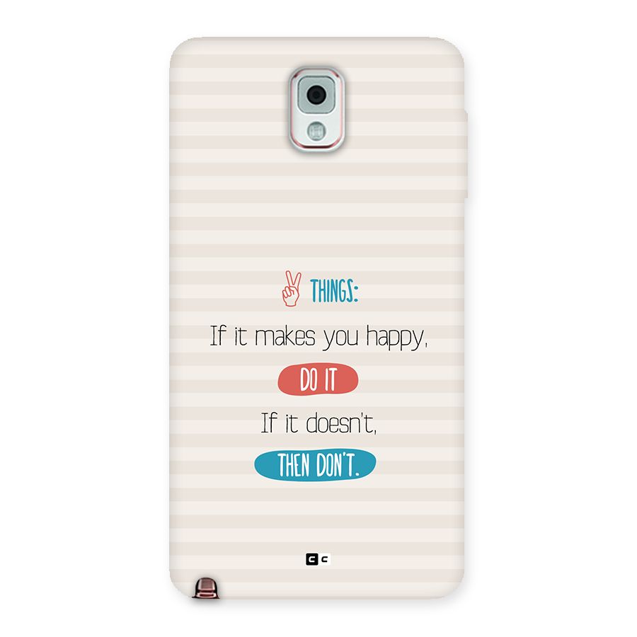 Think Then Back Case for Galaxy Note 3