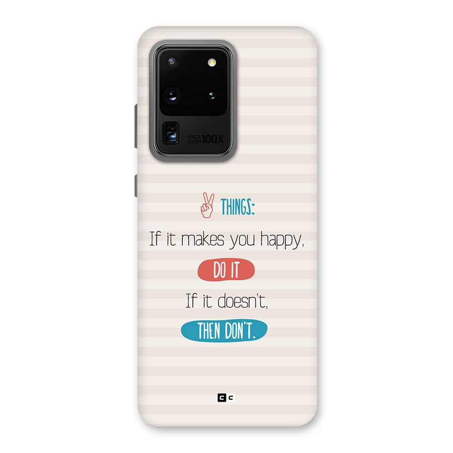 Think Then Back Case for Galaxy S20 Ultra