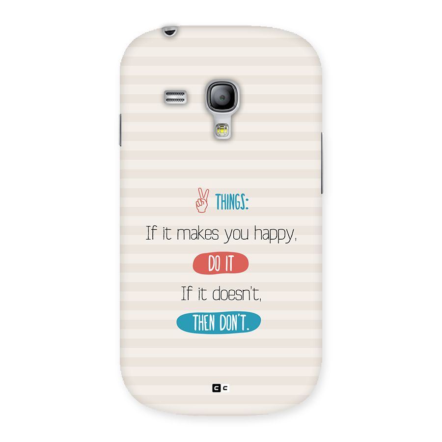 Think Then Back Case for Galaxy S3 Mini