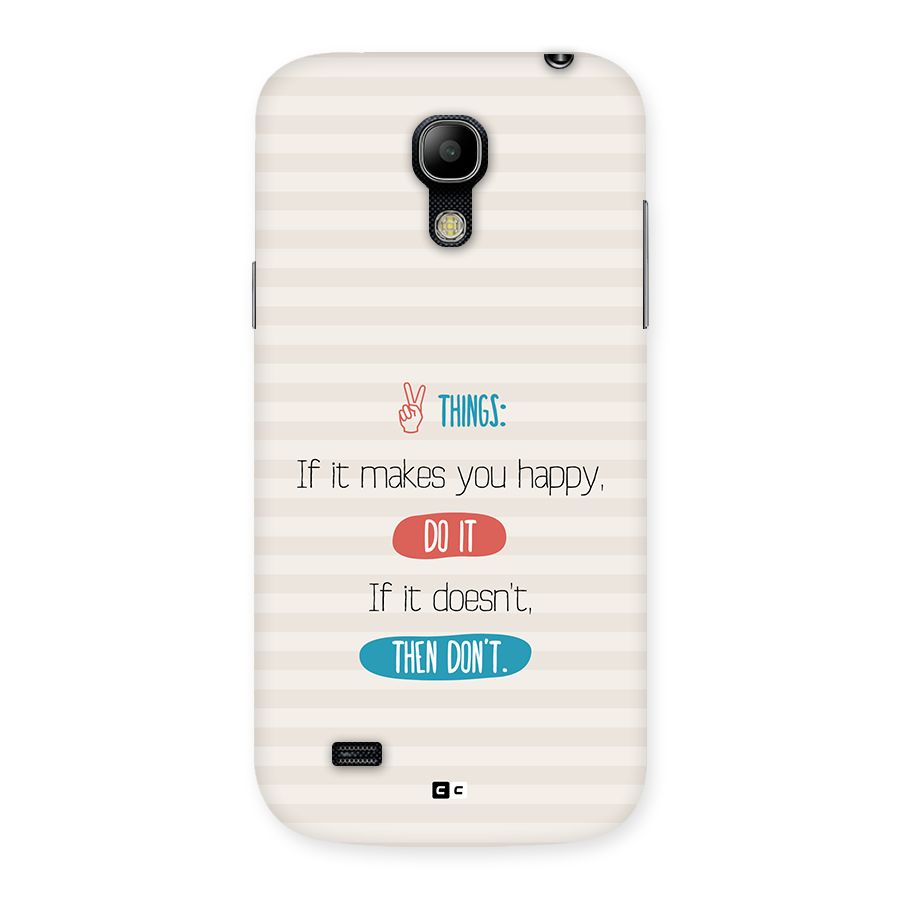 Think Then Back Case for Galaxy S4 Mini