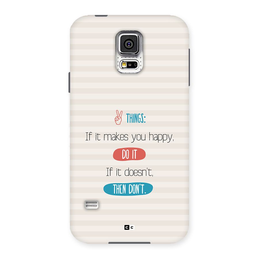 Think Then Back Case for Galaxy S5