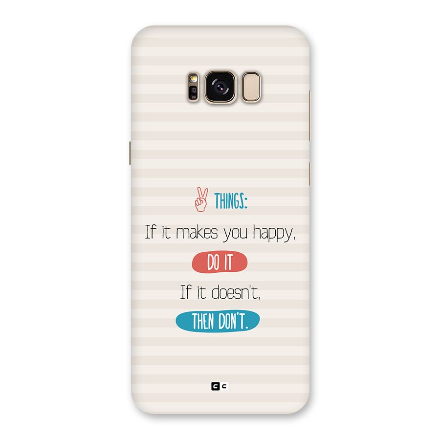 Think Then Back Case for Galaxy S8 Plus