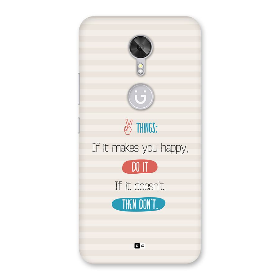 Think Then Back Case for Gionee A1