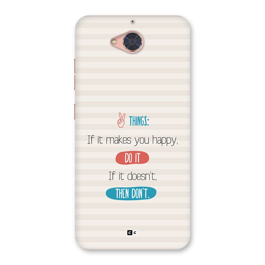 Think Then Back Case for Gionee S6 Pro