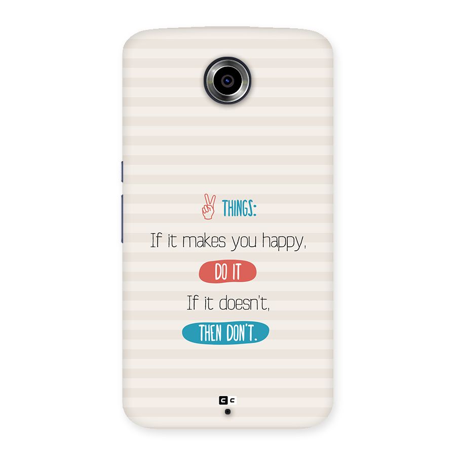 Think Then Back Case for Google Nexus 6