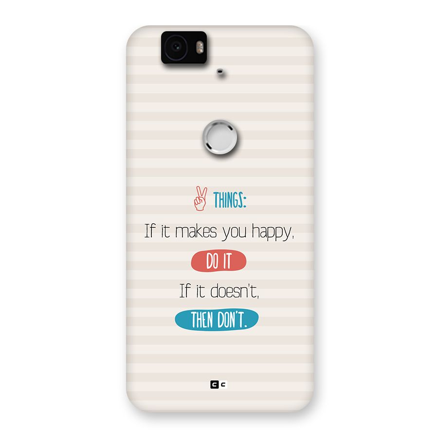 Think Then Back Case for Google Nexus 6P