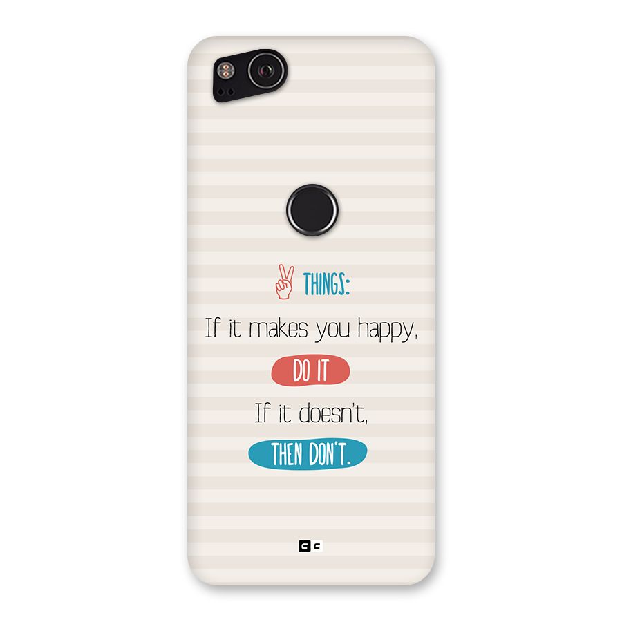 Think Then Back Case for Google Pixel 2