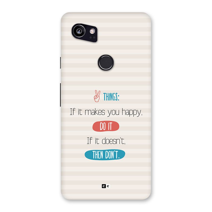 Think Then Back Case for Google Pixel 2 XL