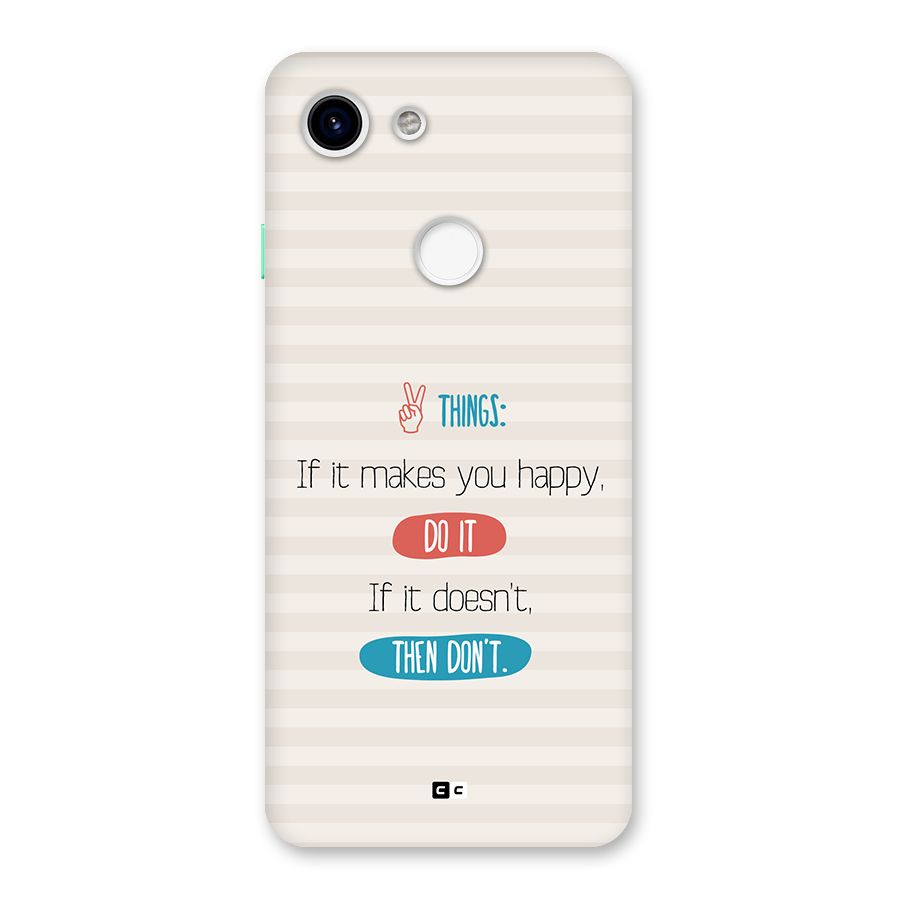 Think Then Back Case for Google Pixel 3