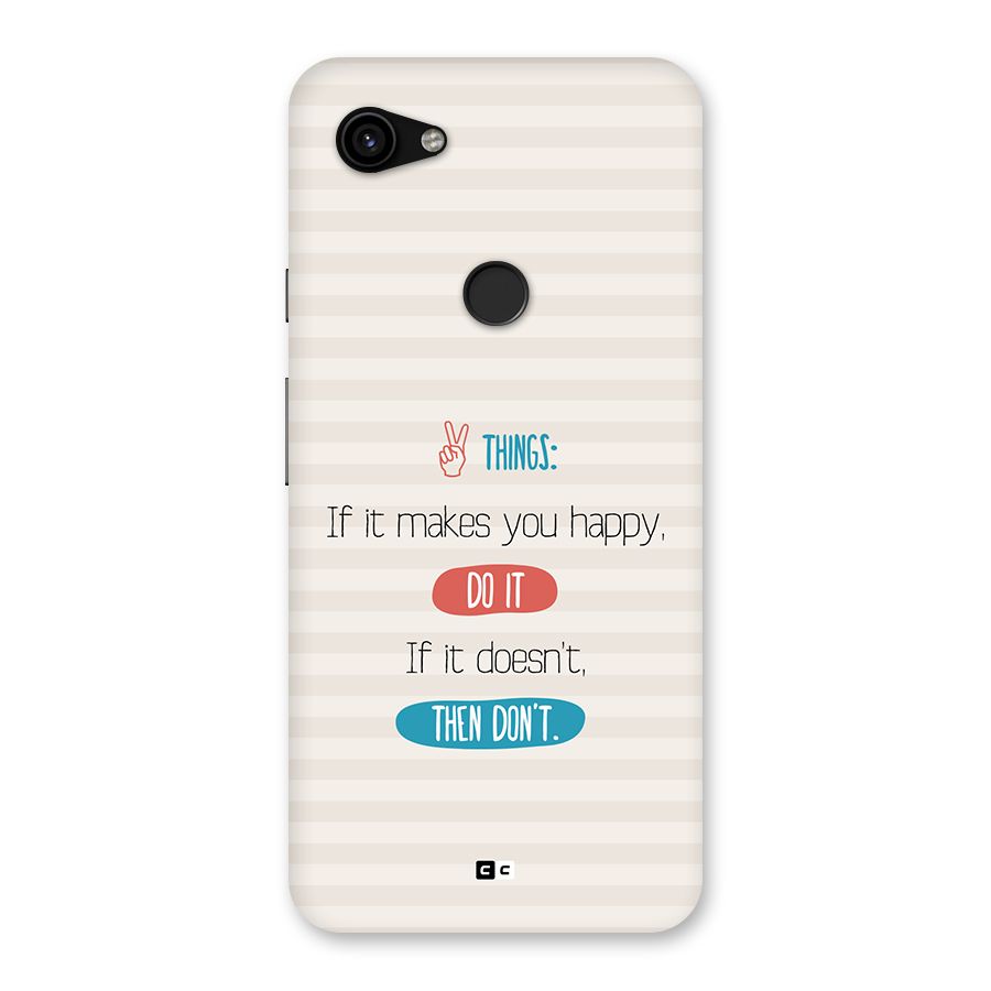 Think Then Back Case for Google Pixel 3a XL