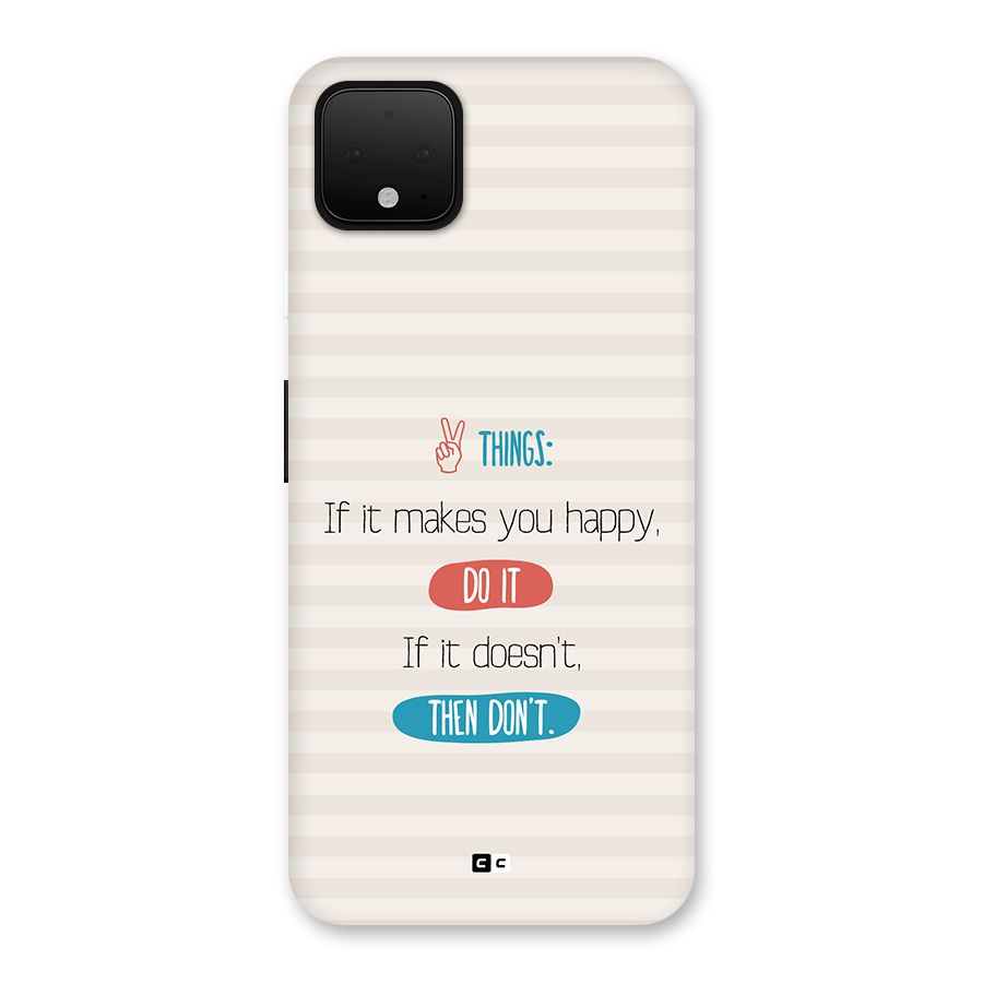 Think Then Back Case for Google Pixel 4 XL