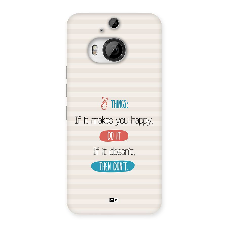 Think Then Back Case for HTC One M9 Plus
