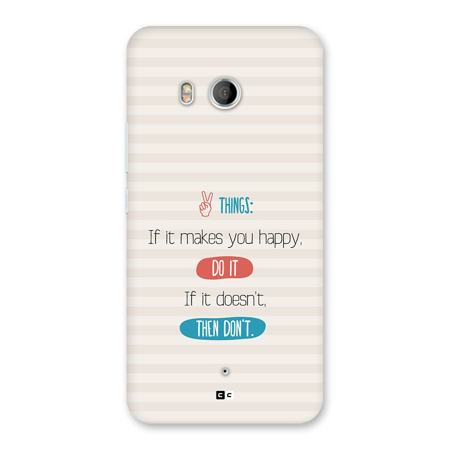 Think Then Back Case for HTC U11