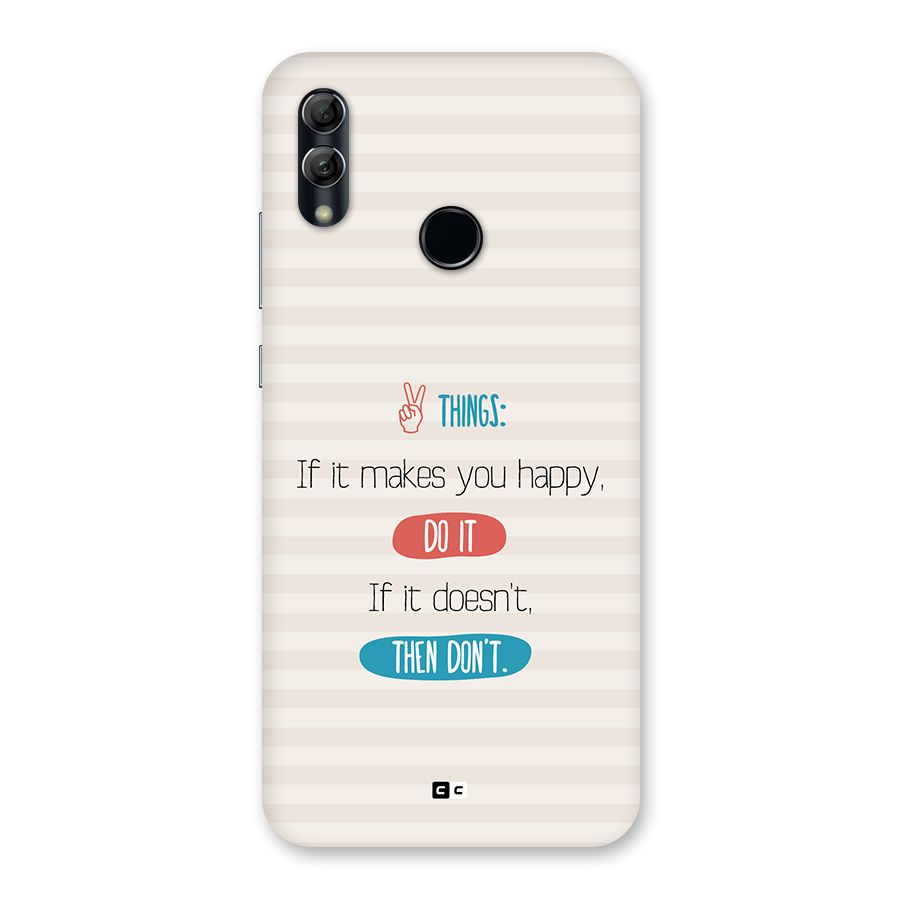 Think Then Back Case for Honor 10 Lite