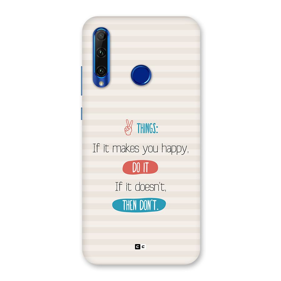 Think Then Back Case for Honor 20i