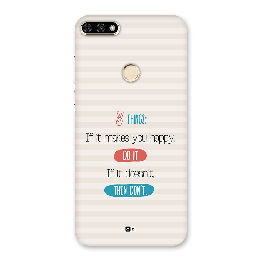 Think Then Back Case for Honor 7A