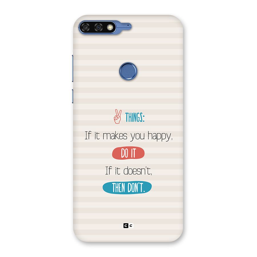 Think Then Back Case for Honor 7C
