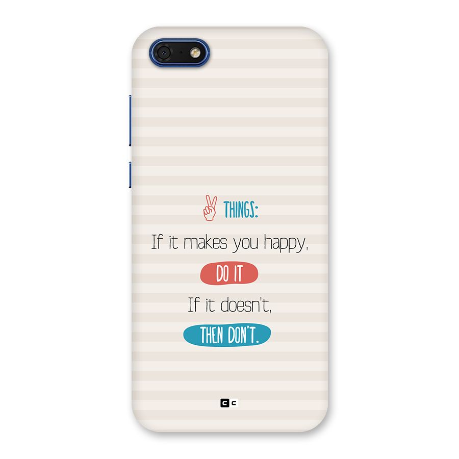 Think Then Back Case for Honor 7s