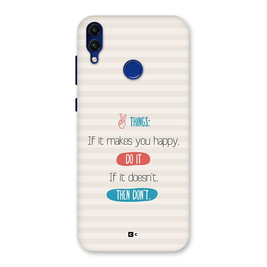 Think Then Back Case for Honor 8C