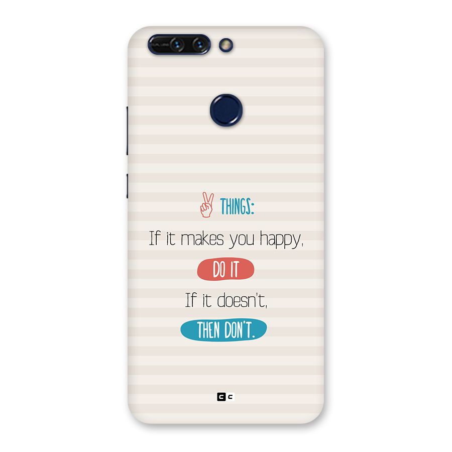 Think Then Back Case for Honor 8 Pro