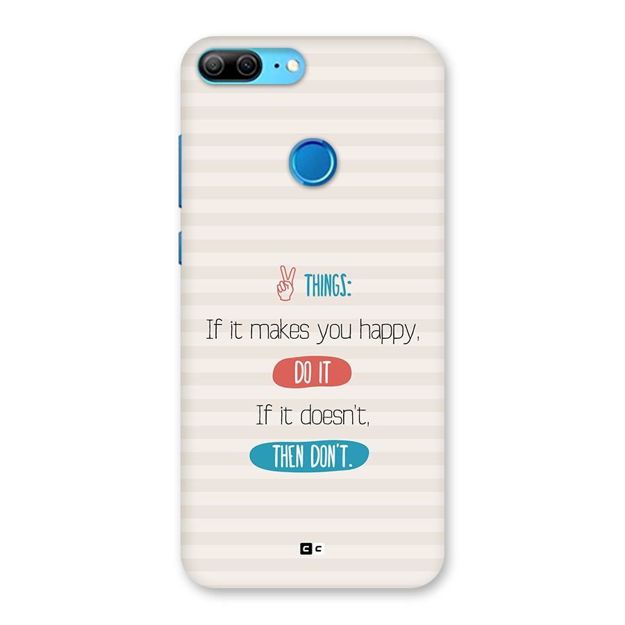 Think Then Back Case for Honor 9 Lite