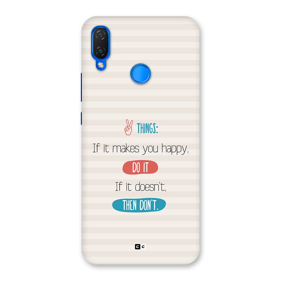 Think Then Back Case for Huawei P Smart Plus