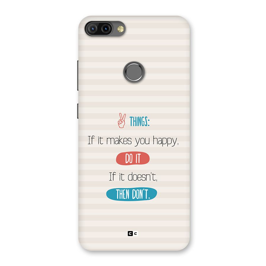 Think Then Back Case for Infinix Hot 6 Pro
