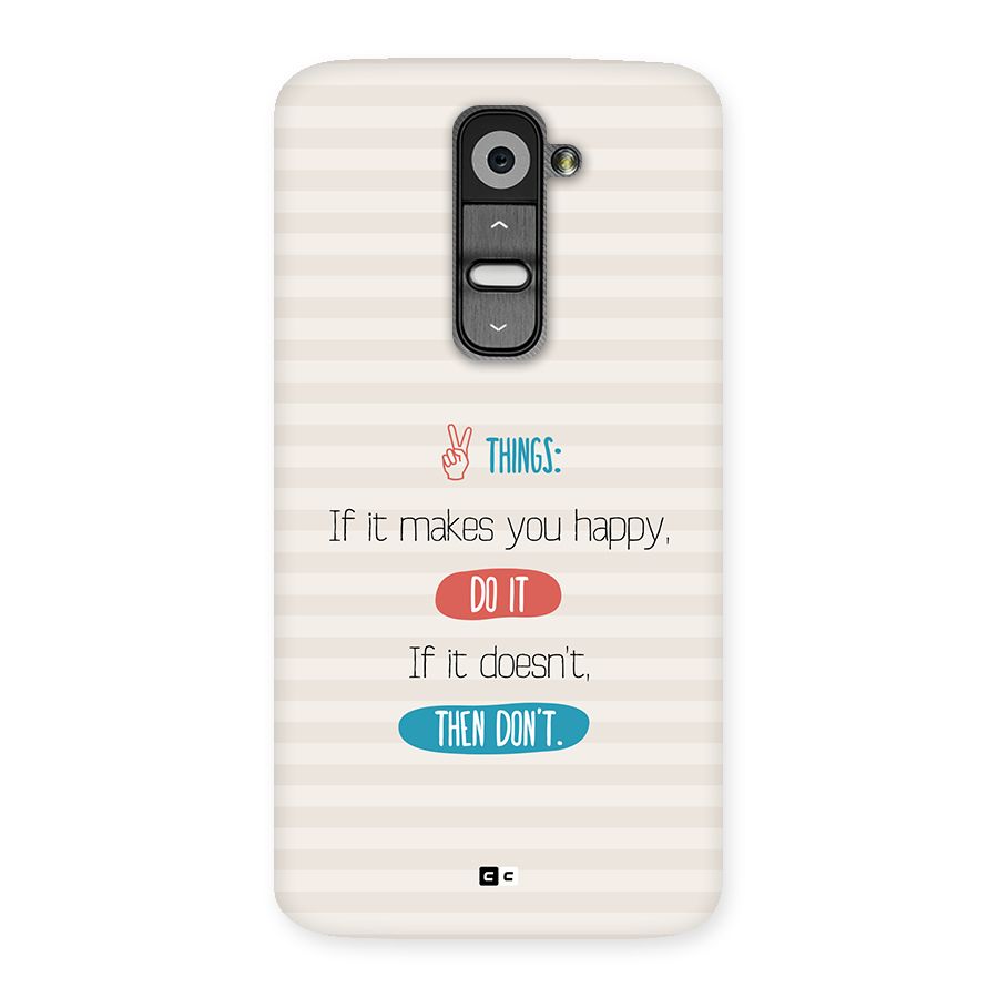 Think Then Back Case for LG G2