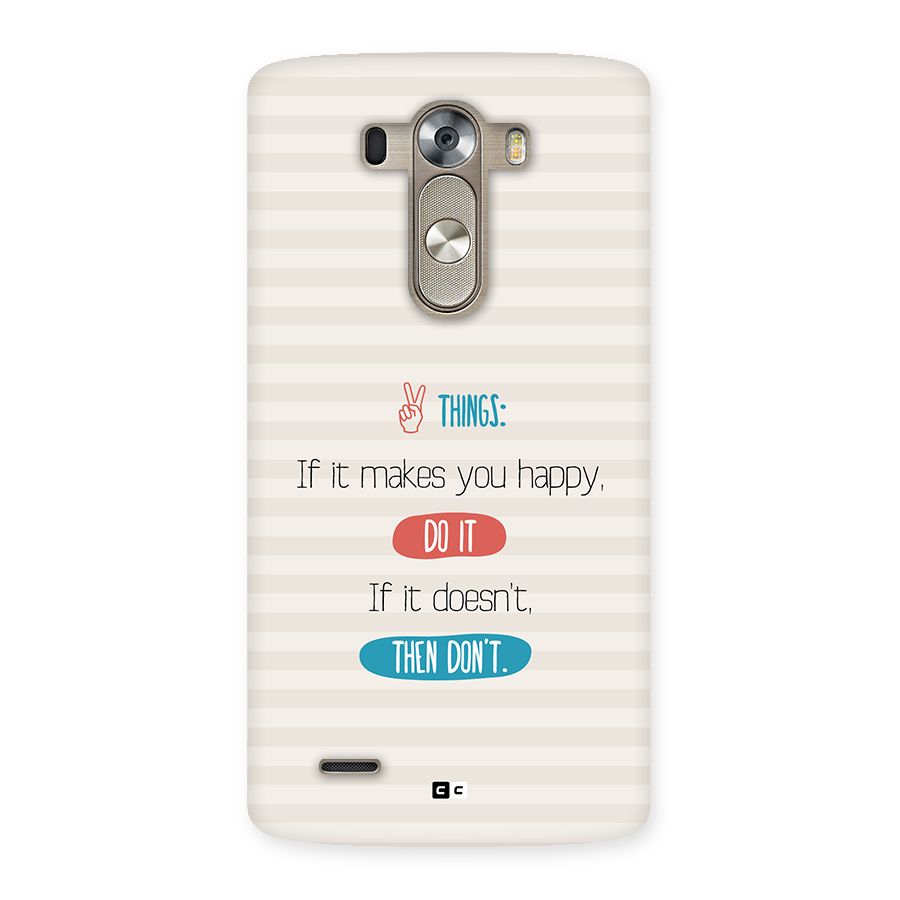 Think Then Back Case for LG G3