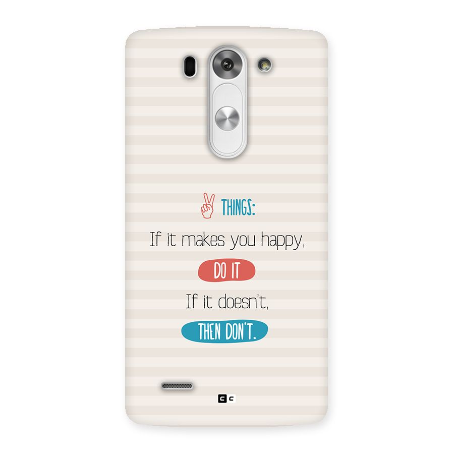Think Then Back Case for LG G3 Mini