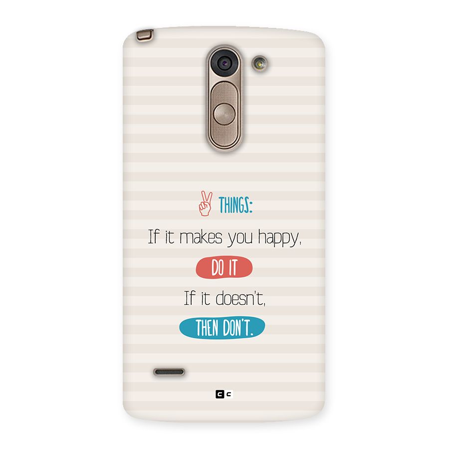 Think Then Back Case for LG G3 Stylus