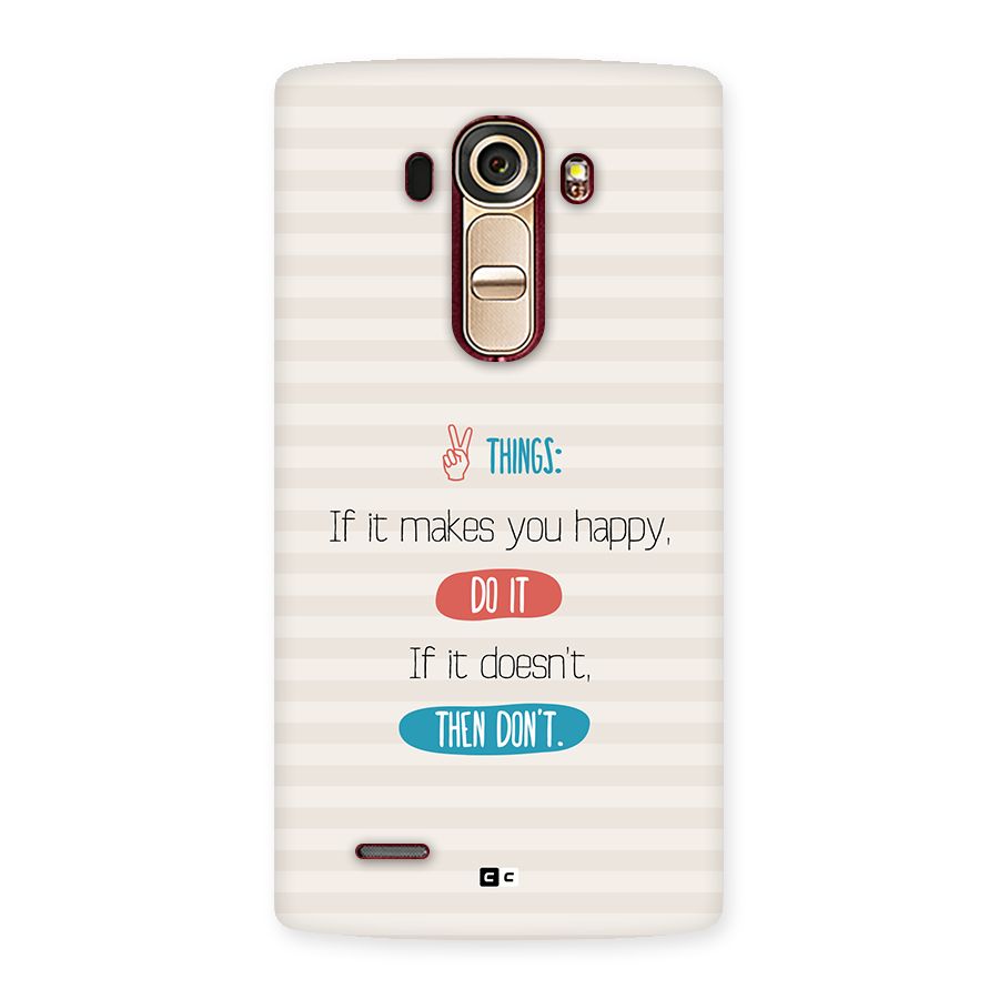 Think Then Back Case for LG G4