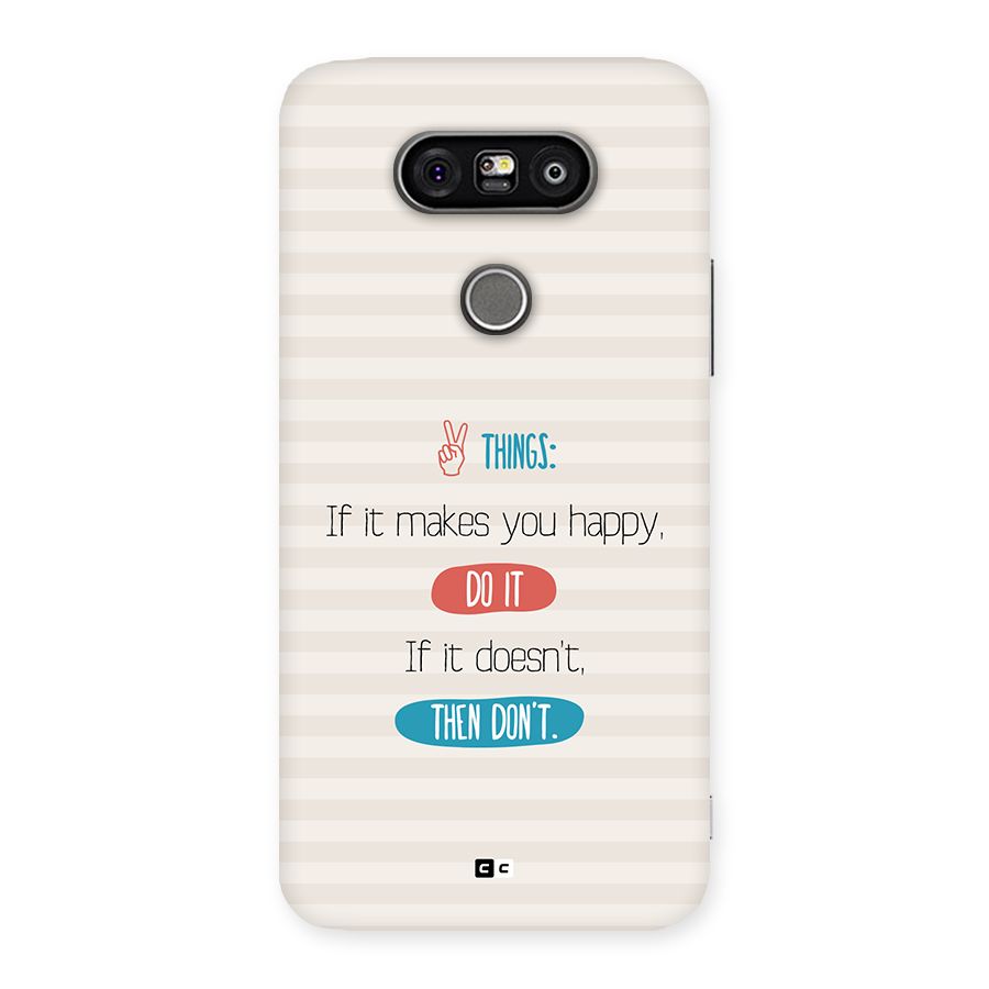 Think Then Back Case for LG G5