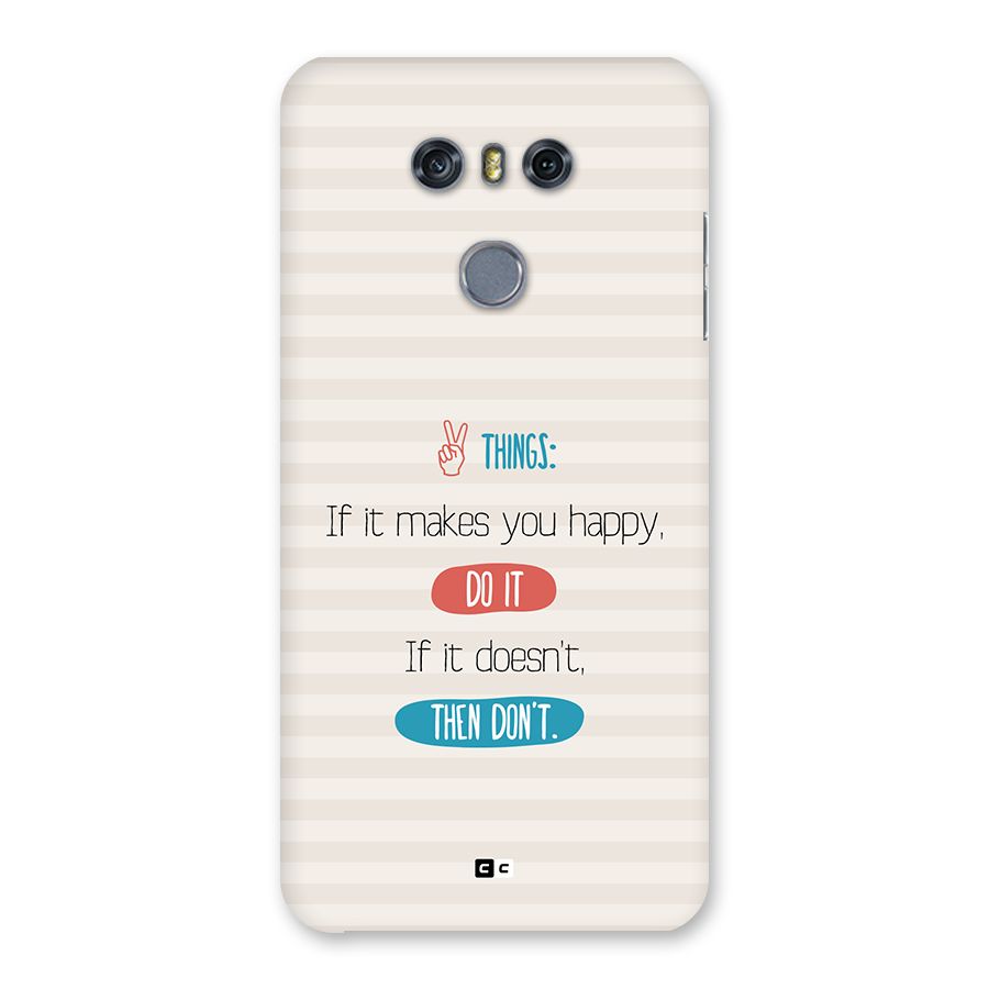 Think Then Back Case for LG G6