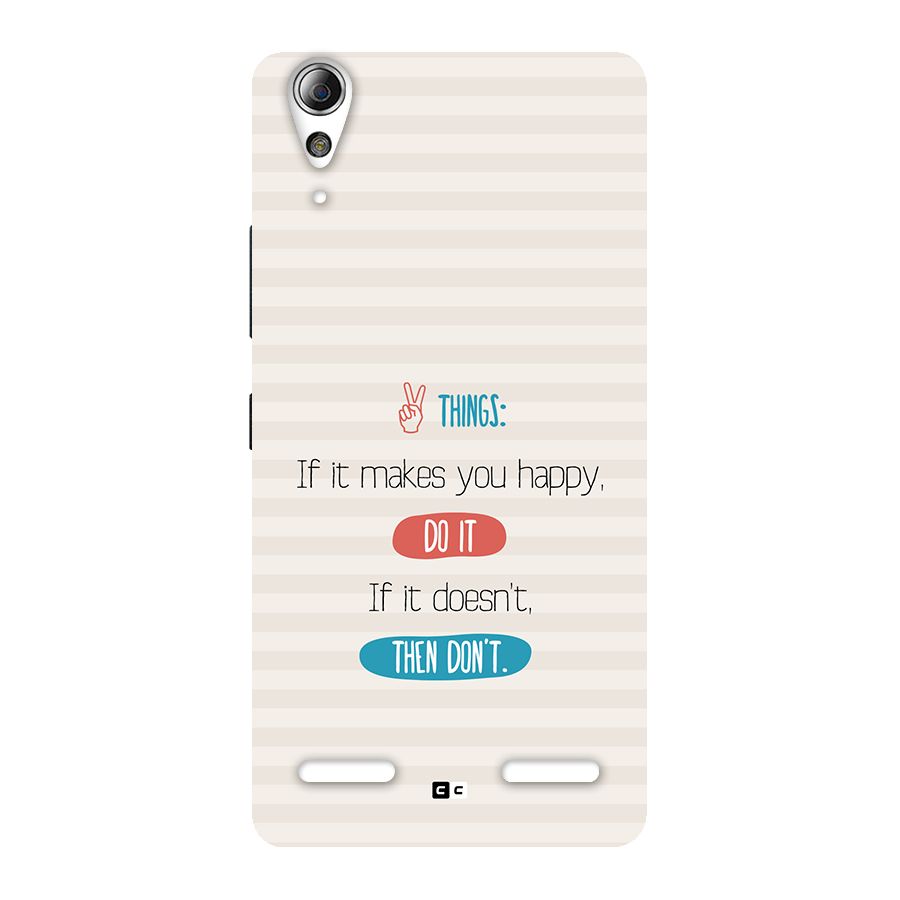 Think Then Back Case for Lenovo A6000 Plus