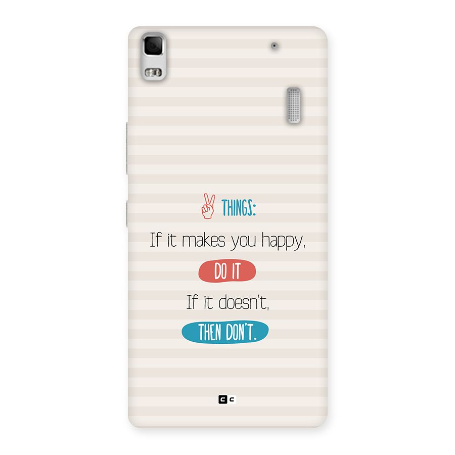 Think Then Back Case for Lenovo A7000