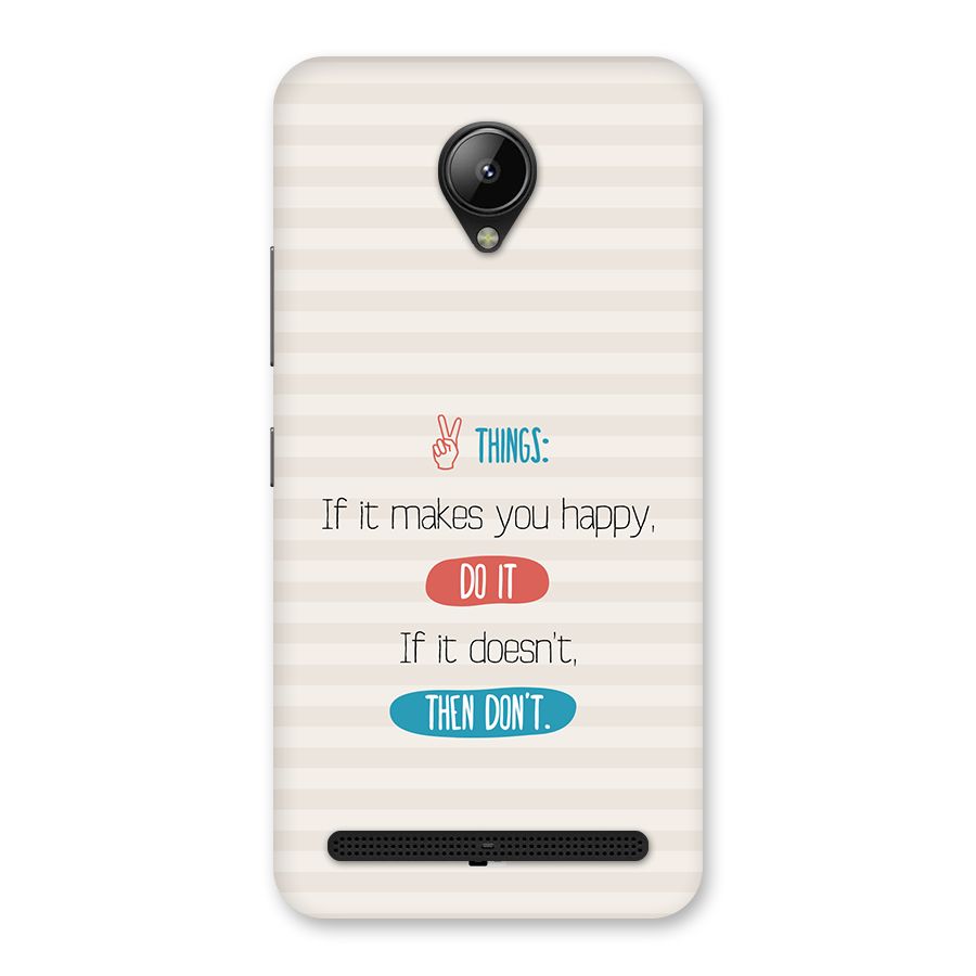 Think Then Back Case for Lenovo C2