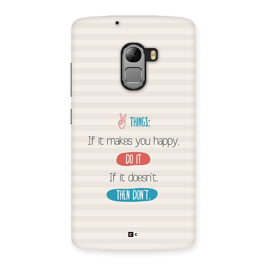 Think Then Back Case for Lenovo K4 Note