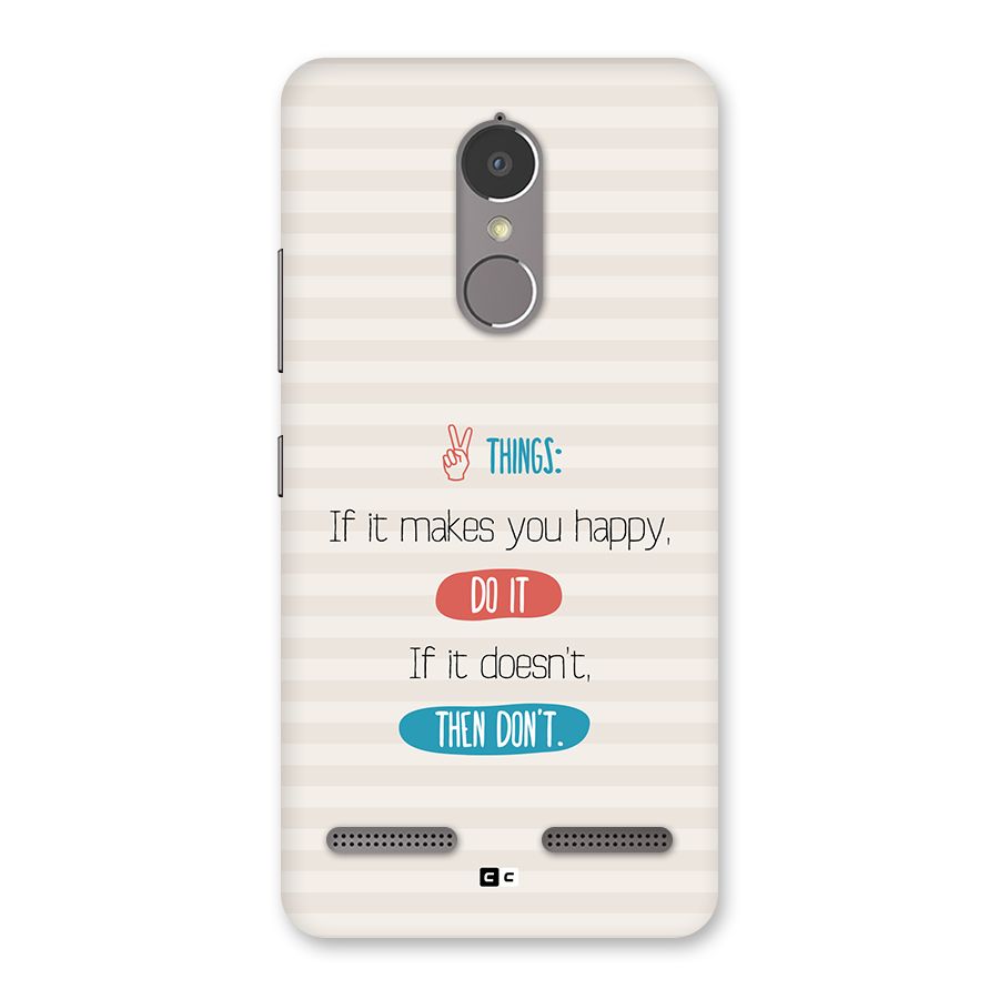 Think Then Back Case for Lenovo K6