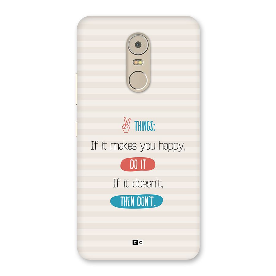 Think Then Back Case for Lenovo K6 Note