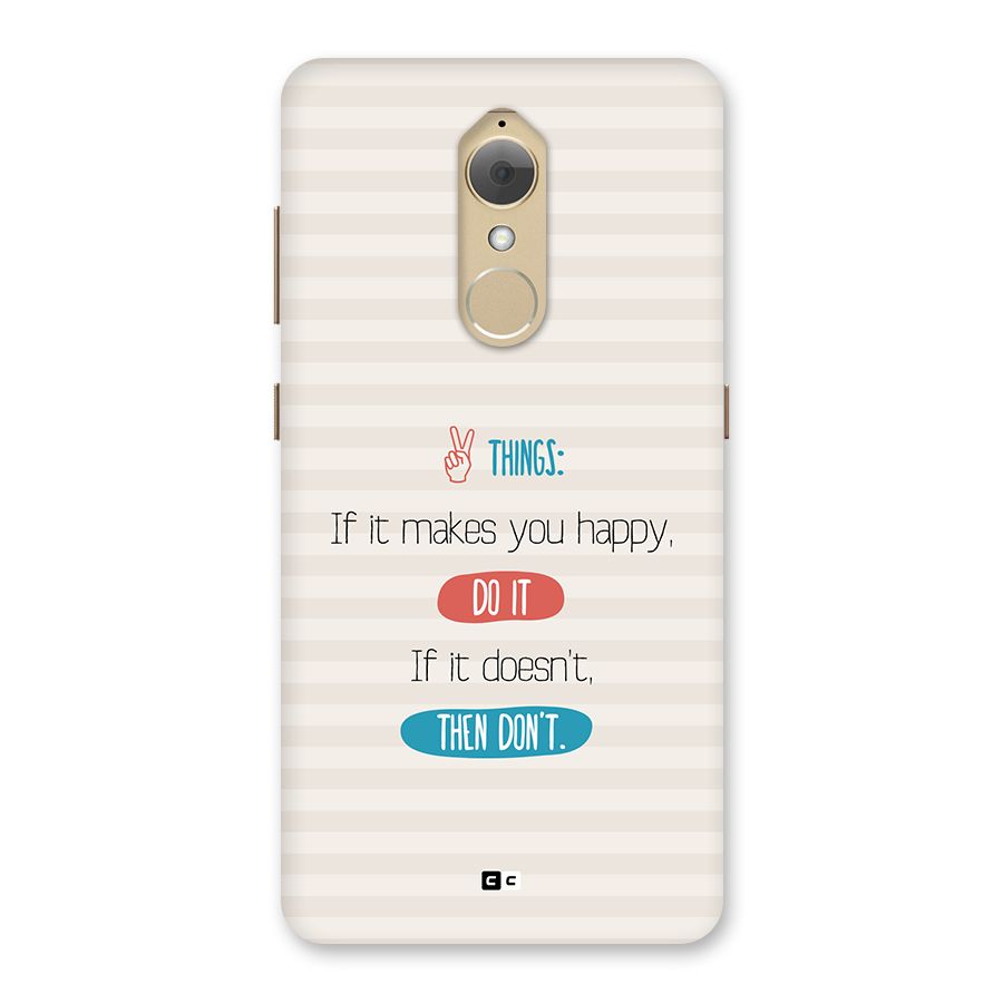 Think Then Back Case for Lenovo K8