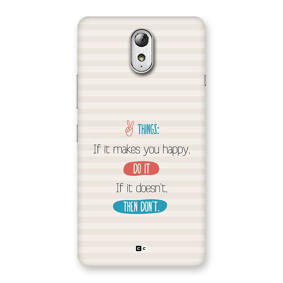 Think Then Back Case for Lenovo Vibe P1M