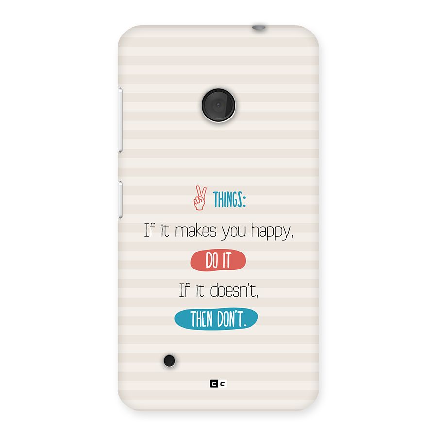 Think Then Back Case for Lumia 530