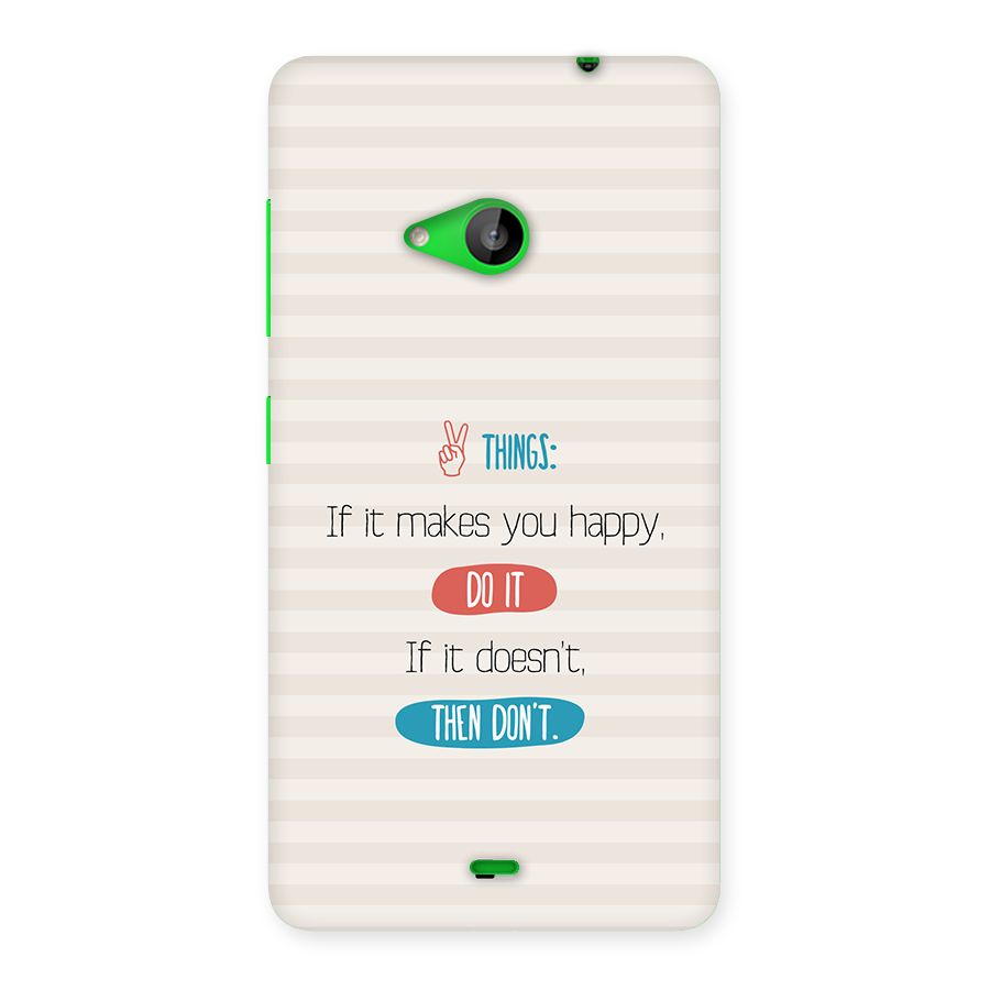 Think Then Back Case for Lumia 535